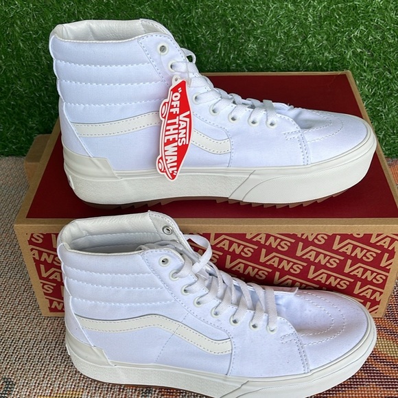 Vans WMNS Sk8-Hi Stacked (Canvas) True White
VN0A4BTWL5R Platforms Sneakers NIB - Picture 6 of 16